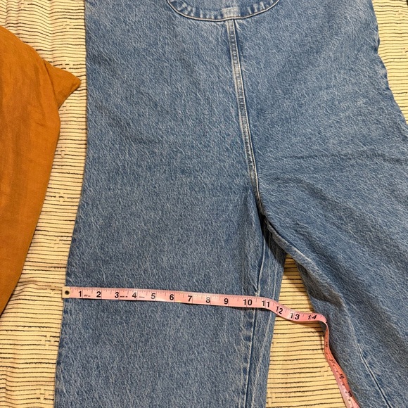 Zara Dungarees Denim Wideleg Jumpsuit Overalls - Picture 7 of 8